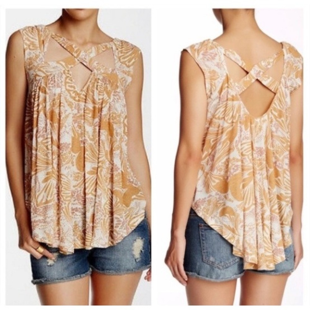 Free People Sugar Cane Crisscross Top | Size Large